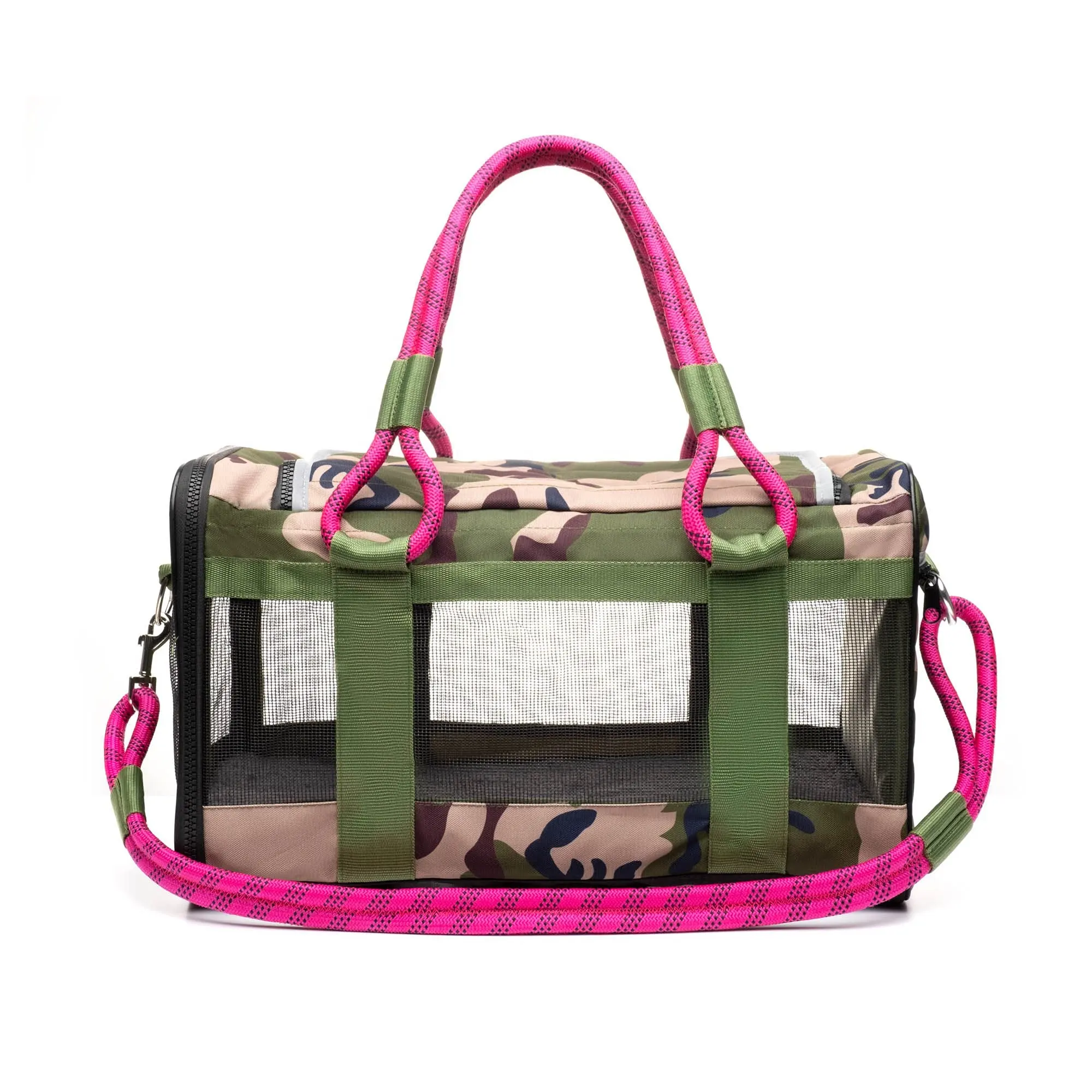 Bolso pequeño plegable portátil personalizado, bolsa de transporte para gatos aprobada por la aerolínea de lado suave, bolsa de viaje para perros y mascotas para mujeres