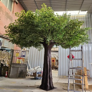 大型カスタム人工バンヤンツリー屋外シルクリーフ植物大きなサイズバンヤンツリーK-0118卸売 - Product Image 6