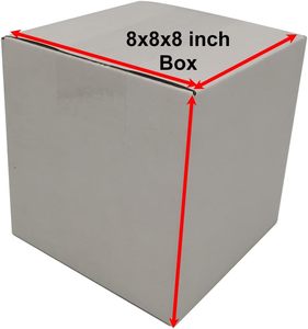 CH-<span class=keywords><strong>BOX</strong></span> hộp vận chuyển 8x8x8 inch (25 gói), bưu phẩm các tông sóng nhỏ, hàu trắng - Product Image 2