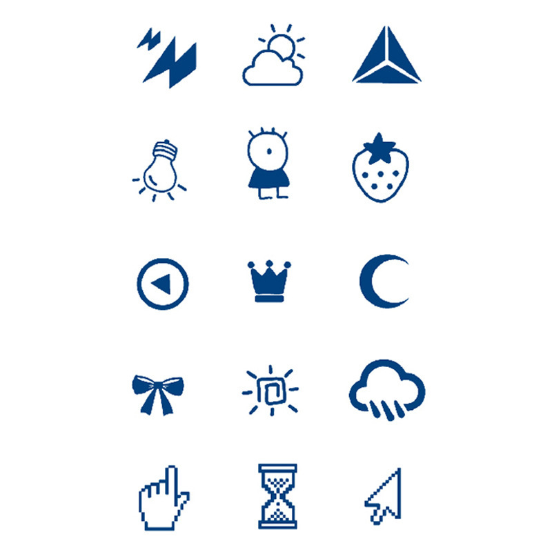 Mezcla de iconos minimalistas