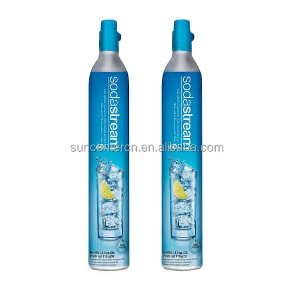 Cartucho de alumínio de refrigerante, c02, produto comestível, 0.6l, para fabricante de refrigerantes