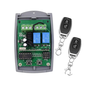Ricevitore universale 12/24VDC 2ch + 2 pezzi Rolling Code telecomando 2 pulsanti porta del Garage 433MHZ trasmettitore e ricevitore Rf - Product Image 1