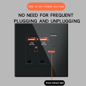 One-Open <strong>Multi</strong>-Five-Hole Fast-Charging <strong>Socket</strong> Electrical Wall Light <strong>Switch</strong> <strong>Socket</strong> - Product Image 6
