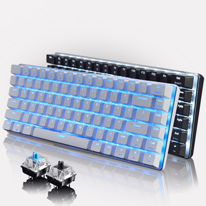 Синяя механическая клавиатура RGB, 82 клавиши, черный переключатель, беспроводная Механическая игровая клавиатура, подарочный набор