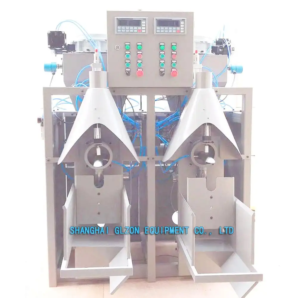 Pneumatic dual nozzle 10-50kg dry mixed mortar valve type powder packing machine with auto bag drop device