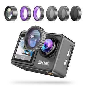 Cámara DE ACCIÓN S81TR 5K 4K60FPS EIS Video con lente de filtro opcional Zoom de 48MP 1080P Webcam Vlog WiFi Sports Cam con control remoto