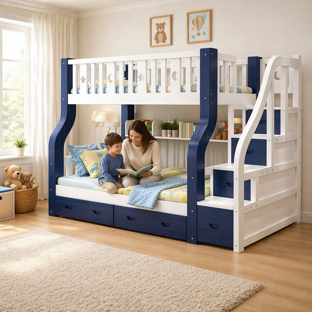 Adult-sized bed and mattress set