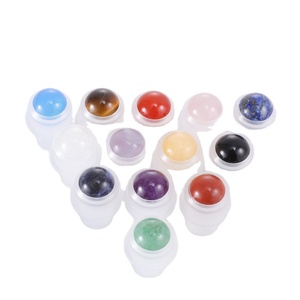 13/<strong>16</strong>/18mm <strong>Jade</strong> Rolling Beads for Perfume Essential Oil Bottles Crystal Pore Less Beads Colorful Semi Precious Walking Beads - Product Image 1