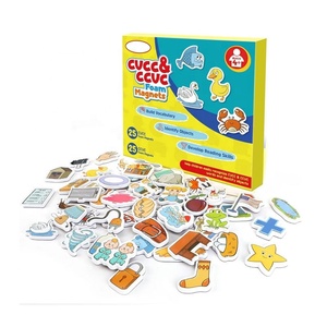 Giochi di parole CVCC & CCVC giochi fonetici, 50 oggetti in schiuma magneti frigo per bambini giocattoli di logopedia per bambini per imparare a leggere - Product Image 1