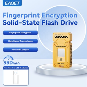 EAGET FU80 Pendrive Type-C 128/256/512GB Thumb Drive 560MB/S Fingerprint <strong>Encryption</strong> USBDrives Luxury Solid State USB <strong>Flash</strong> Drive - Product Image 2
