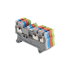 自動車用1.5mm2 RPT1.5-TWIN直接プラグイン銅端子ブロック1入力2出力Dinレールタイプ自動車用 - Product Image 1