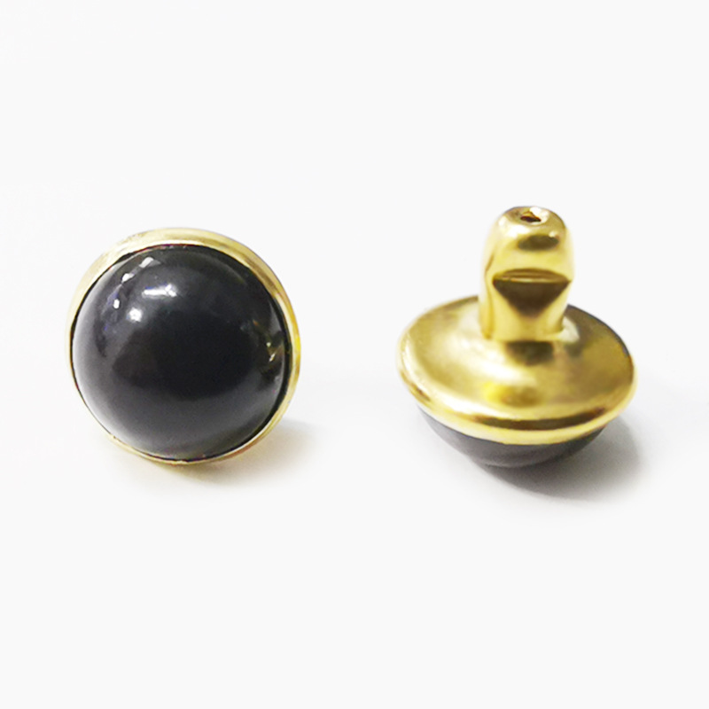 Goujon oeil de chat noir 7,5mm avec poignée