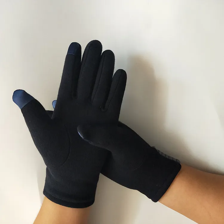 Fabrika Doğrudan toptan şapka ve eldiven kış kadın kış eldiven siyah kış eldiven örgü