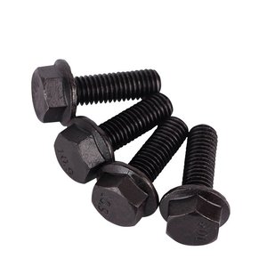 M8 Hex đầu mặt bích Bolt m6m10m16 lớp 8.8 10.9 12.9 đầy đủ chủ đề Đen oxide Hex bu lông - Product Image 5