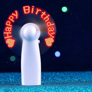 New <strong>Mini</strong> Portable Handy <strong>LED</strong> <strong>Custom</strong> Battery Promotion <strong>Fan</strong> Programmable Text Flash Display Handheld Electric <strong>LED</strong> <strong>Message</strong> <strong>Fan</strong> - Product Image 1