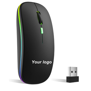 Office Backlit RGB Rechargeable Wireless Mouse <strong>Souris</strong> Sans Fil Mouse Wireless Usb c Charging Bluetooth Mouse for <strong>Mac</strong> - Product Image 4