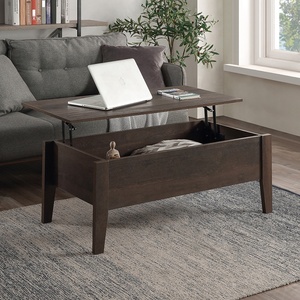 Mesa de centro plegable multifuncional acogedora para sofá lateral con almacenamiento oculto para sala de estar - Product Image 6