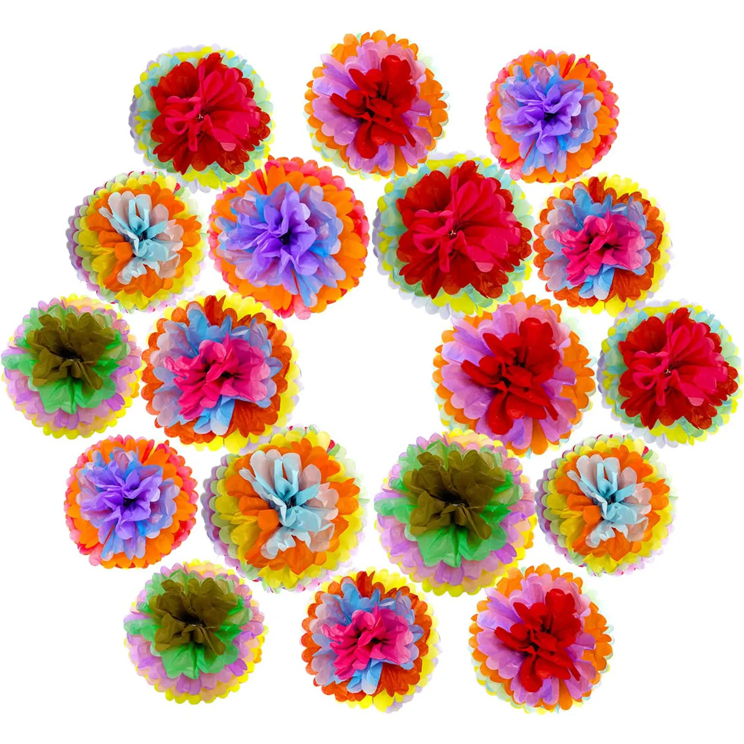 Nicro decorazione per feste a tema messicano Luau Party Carnival Hawaiian Dinner Supplies Tissue Pom Poms Fiesta Paper Flowers Decoration