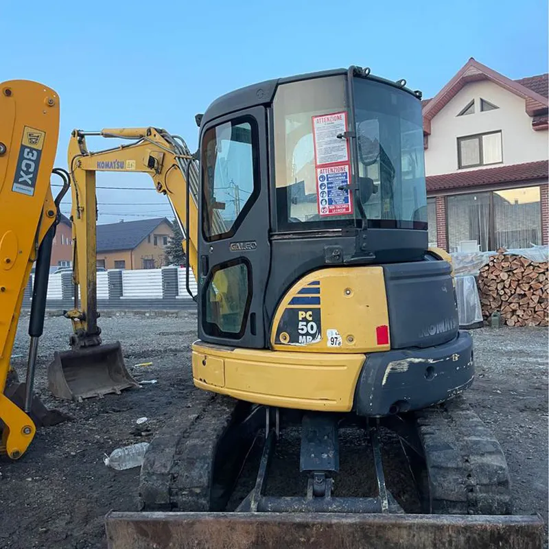 Komatsu mini lastik kazıcı PC50 kürek kullanılan, düşük fiyat PC50MR kauçuk zincir ekskavatör paletli