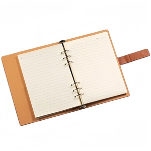 Caja de diario roja con logotipo en relieve para regalo de cliente, diario de cuero de marca personalizado y juego de bolígrafos, cuaderno cubierto de PU con disco Usb - Product Image 3