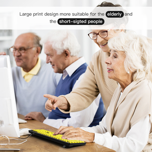 Full Size USB Wired <strong>Keyboard</strong> Comfortable Large Print Ergonomic <strong>Keyboard</strong> with 104 Keys Computer <strong>Keyboard</strong> for Laptop and Office PC - Product Image 5