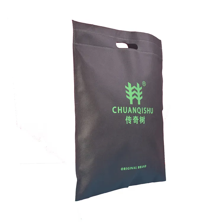 Venta caliente de encargo logotipo reutilizable ecológico tela no tejida plana de portador d corte no tejido bolso de bolsa de embalaje