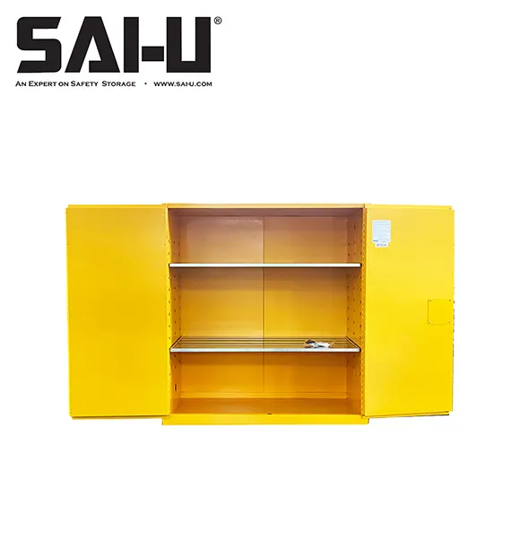 SAI-U applicabile ai laboratori ospedalieri gabinetto di stoccaggio liquido chimico infiammabile giallo di sicurezza SC0120Y