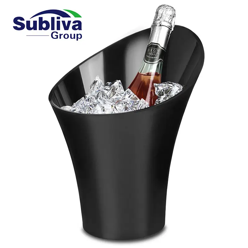 Polystyrene Flute Champagne Bucket 5.0L - Black