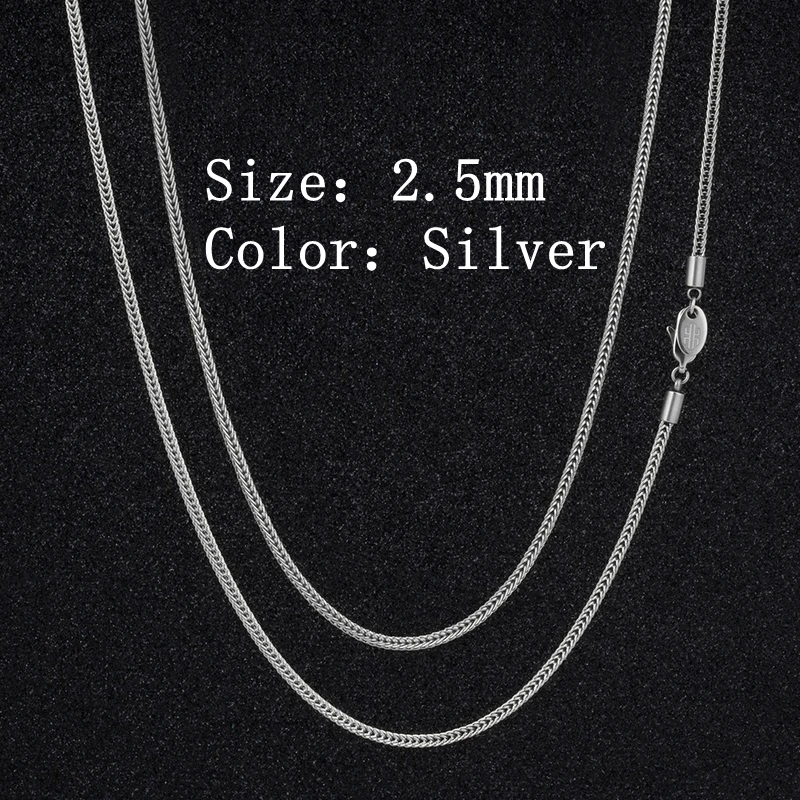 2.5mm Silver Franco chain