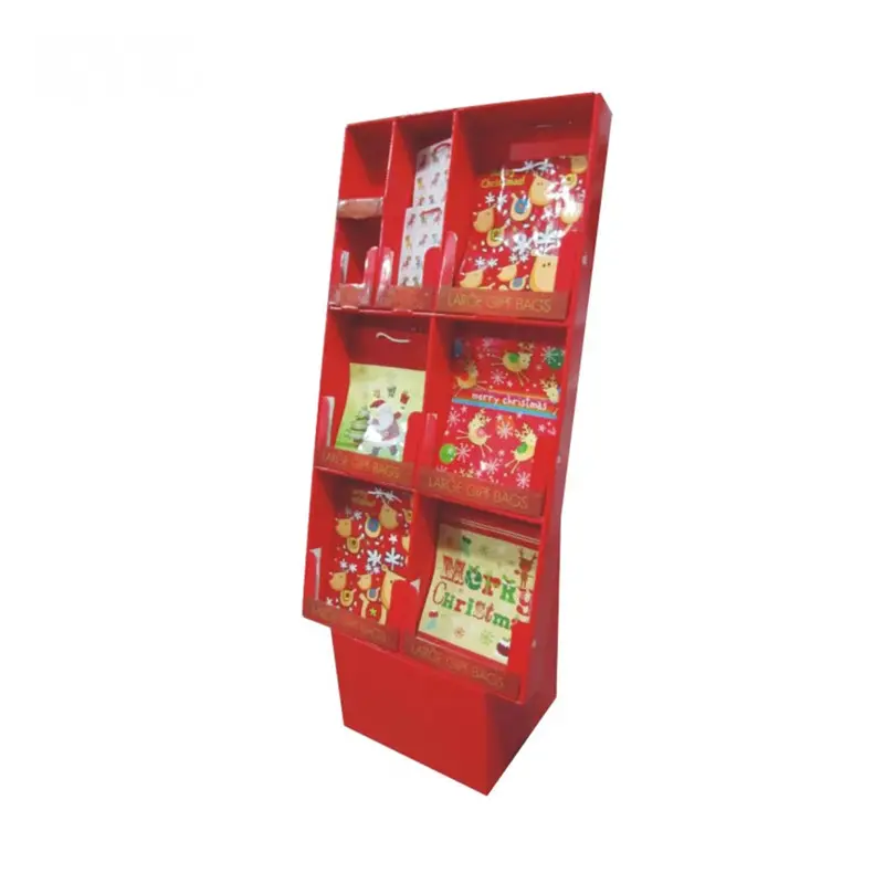 Design personalizzato tasche in cartone POP Display da pavimento in cartone per i regali