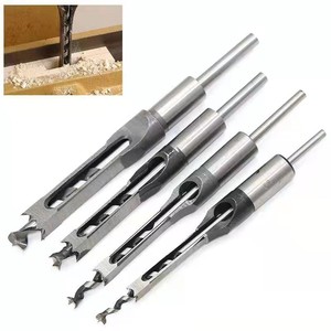 Brocas cuadradas de madera para agujeros, cincel de perforación, brocas de muesca hueca