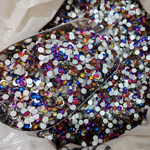 BOBOHOO Customized Package Logo Non Hotfix Factory Wholesale Flat Back Glass Rhinestones for Crafts in <strong>Bulk</strong> - Product Image 2