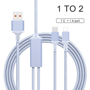 Orijinal nokta 100W All-In-One USB kablosu süper hızlı 2-in-1 şarj veri transferi için Huawei Apple iPhone15 naylon ceket folyo - Product Image 2