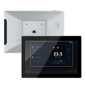 2025 настенное крепление Android Tablet 10,1 дюймов сенсорный экран алюминиевый ЖК-дисплей с RJ45 порт смывное крепление панель управления 450 nits - Product Image 5