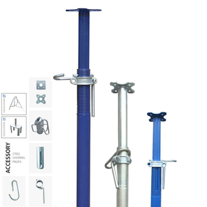 Materiales de construcción andamios puntales de acero galvanizado soporte de hormigón ajustable encofrado Utilería de acero materiales de construcción