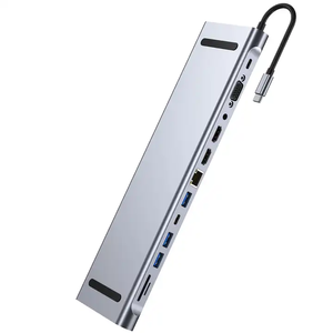 12 in 1 <strong>Type</strong> <strong>C</strong> <strong>USB</strong> Hub Superspeed Aluminum <strong>USB</strong>-<strong>C</strong> 12-Port <strong>USB</strong> Hubs with <strong>Type</strong> <strong>C</strong> &amp; a Ports Power <strong>Adapter</strong> for Laptop in Stock! - Product Image 2
