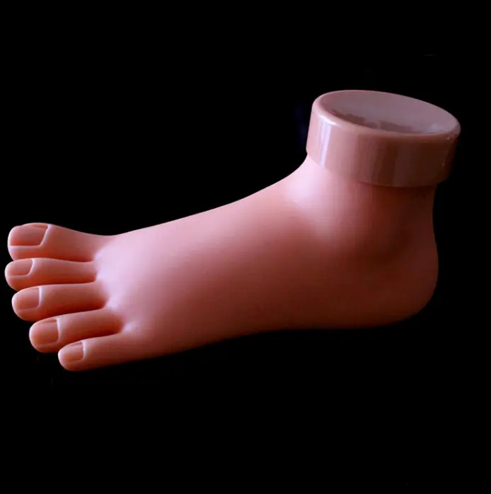BIN silikon ayak esnek hareketli yumuşak protez manikür aracı uygulama yanlış sağ ayak modeli Nail Art eğitim eğitmeni