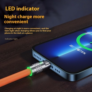สายชาร์จสาม-in-One USB 120W ซิงค์อัลลอยชาร์จเร็วสุดสำหรับ iPhone และ Huawei พร้อม USB to Type C โคมไฟเชื่อมต่อ - Product Image 2