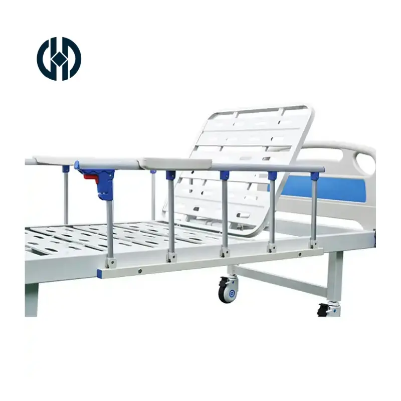 Hot Selling Manual medical bed 2 crank hospital bed with Hand Control Remote for ICU and clinic patient