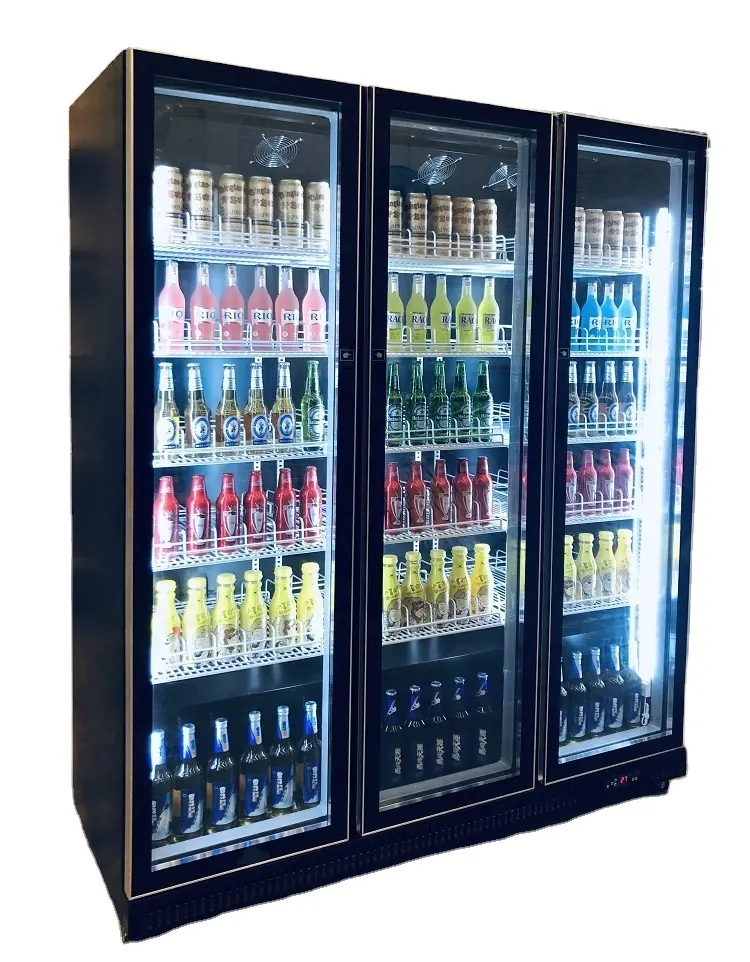 Refrigerador de exhibición Pepsi de 3 puertas a la venta