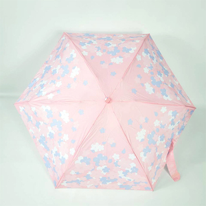 透明樱花伞，透明雨伞手动开放式雨伞，坚固合金手柄，适合所有年龄段 - Product Image 1