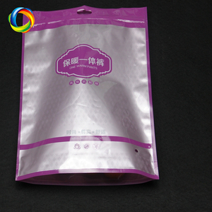 设计印刷小包装袋PE PP PET塑料服装衣服拉链锁拉链包装袋带吊头卡 - Product Image 3