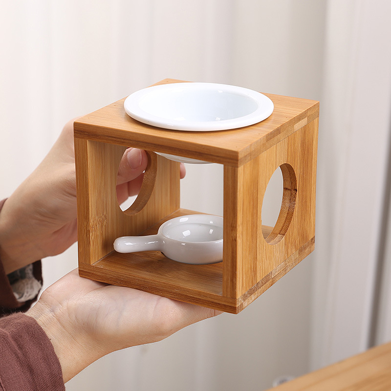 bamboo incense oil holder