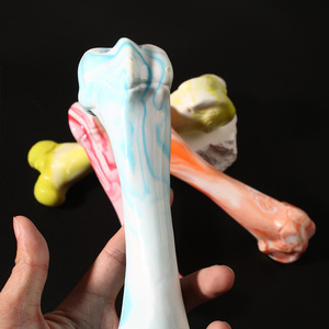 Toptan fabrika kauçuk köpek kemik interaktif çiğnemek oyuncaklar büyük köpekler için Bite dayanıklı diş temizleme oyuncaklar - Product Image 5