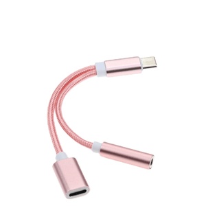 便携式USB C充电器2合1 C型适配器批发15/16pro Max包括3.5毫米音频插孔模拟音频手机 - Product Image 1