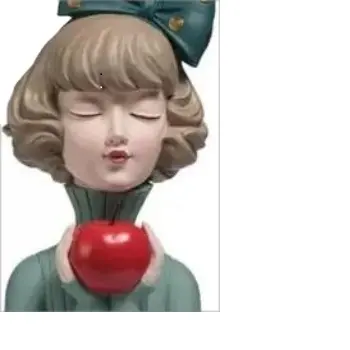 Statuetta in resina Bubble Girl tavolo decorativo artigianato decorativo Apple Girl stile carino arte in resina unica