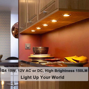 G4 bi-pin bankası 12V 10W 20W halojen kristal ampul JC tip 150 LM sıcak beyaz akkor dolap ışığı ampuller - Product Image 5