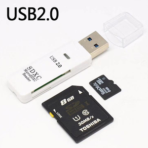 2合1 USB2.0 3.0存储卡读卡器通用TF/sd卡读卡器适配器 - Product Image 3