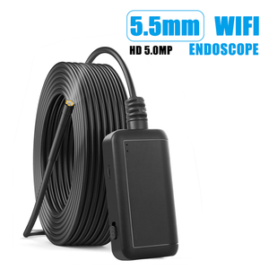5.0MPミニIP67防水検査ボアスコープカメラ10mワイヤーWIFI 5.5mm内視鏡HD1920P 6PC LEDメモリーカード収納オプション - Product Image 2