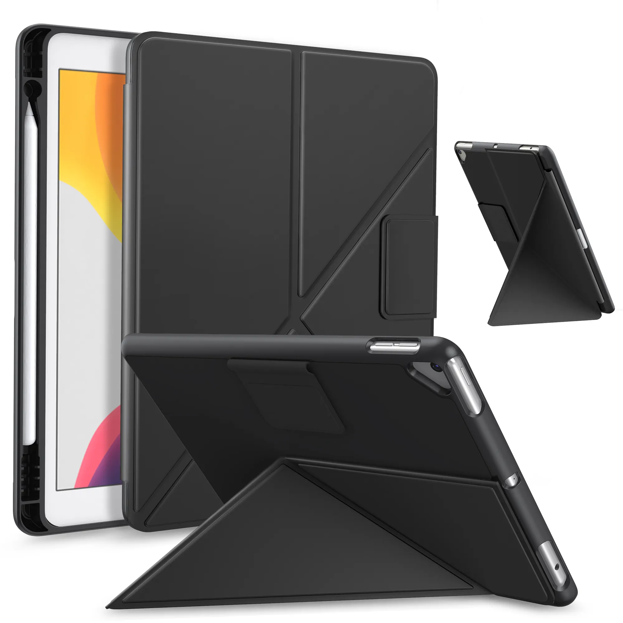 Сетка-Чехол флип-чехол для iPad 10,2 2019 2020 2021/iPad Air 3 /pro 10,5 Лидер продаж, очаровательные туфли-лодочки текстуру кожи трансформаторы планшеты в виде ракушки
